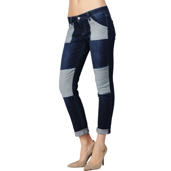 Paige JIMMY JIMMY Boyfriend Skinny Patch Jeans Pants Trousers Benny 31 Nwt $229 - Picture 1 of 3